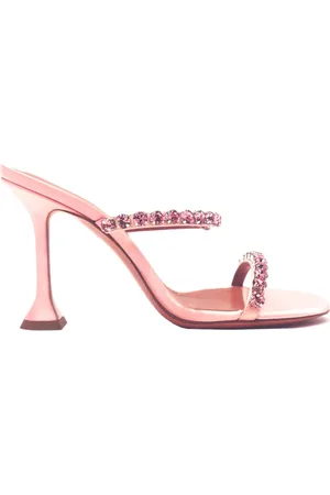 Amina Muaddi Dames, Schoenen, Roze, Maat: 36 EU Leer