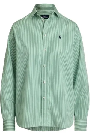 Ralph Lauren Dames, Blouses & Shirts, Groen, Maat: L Katoen