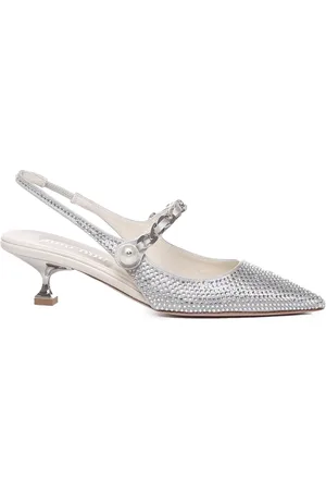 Miu Miu Dames, Schoenen, Grijs, Maat: 37 EU Zijde