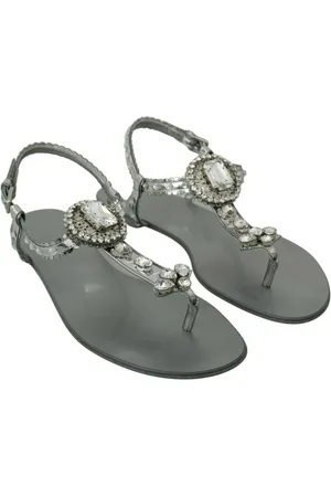 Dolce & Gabbana Dames, Schoenen, Grijs, Maat: 37 EU Leer