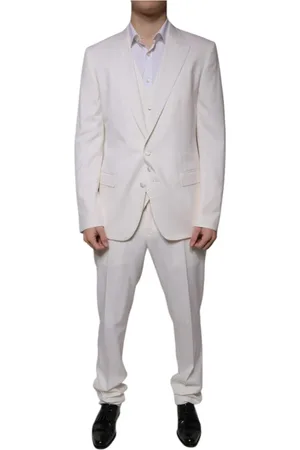 Dolce & Gabbana Heren, Pakken, Wit, Maat: XL Zijde