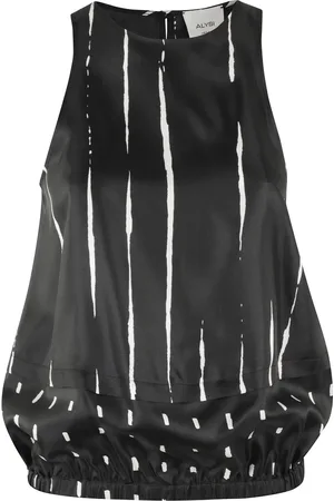 ALYSI Dames, Blouses & Shirts, Zwart, Maat: M