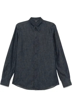 Dolce & Gabbana Heren, Overhemden, Blauw, Maat: XL Denim