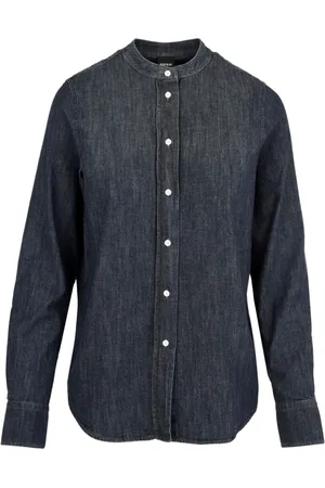 Aspesi Dames, Blouses & Shirts, Blauw, Maat: XS Denim
