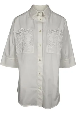 P.A.R.O.S.H. Dames, Blouses & Shirts, Wit, Maat: M Katoen