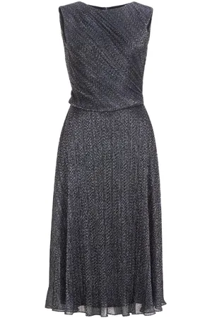Swing Dames, Jurken, Blauw, Maat: S Poliester