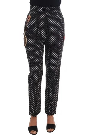 Dolce & Gabbana Dames, Broeken, Zwart, Maat: S Katoen
