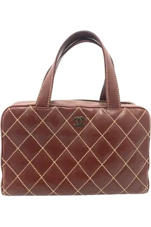 CHANEL Dames, Pre-owned, Bruin, Maat: ONE Size Leer