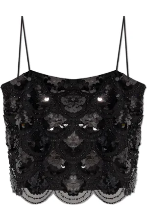 ROTATE Dames, Tops, Zwart, Maat: M Poliester