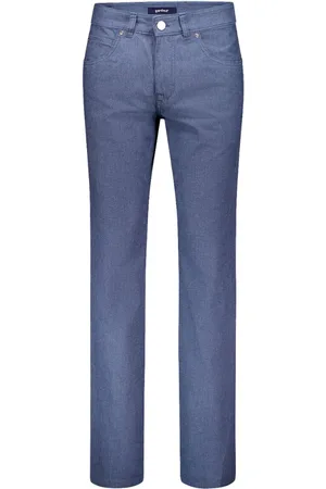 Atelier Gardeur Heren, Broeken, Blauw, Maat: W33 L34 Katoen
