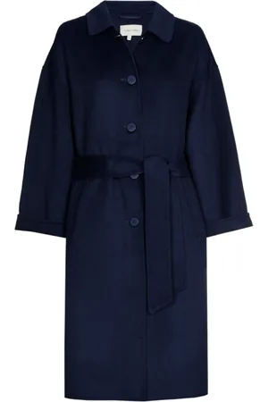 Marie Méro Dames, Mantels, Blauw, Maat: 2XL Wol
