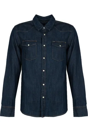 Guess Dames, Blouses & Shirts, Blauw, Maat: M Denim