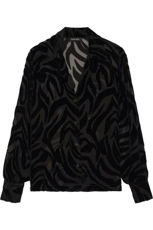 ANINE BING Dames, Blouses & Shirts, Zwart, Maat: XS Zijde