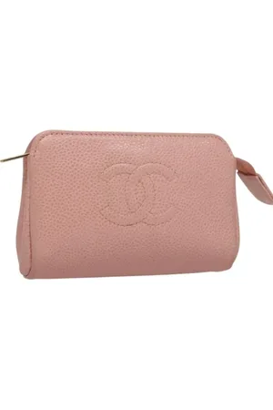 CHANEL Dames, Pre-owned, Roze, Maat: ONE Size Leer