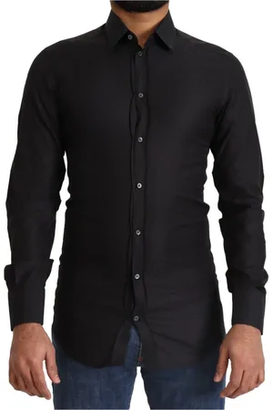 Dolce & Gabbana Heren, Overhemden, Zwart, Maat: XS Katoen