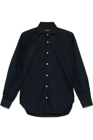 BARBA Heren, Overhemden, Blauw, Maat: L Katoen