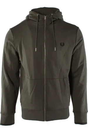 Fred Perry Heren, Sweatshirts & Hoodies, Groen, Maat: M Katoen