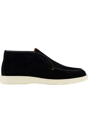 santoni Heren, Schoenen, Zwart, Maat: 41 1/2 EU Leer