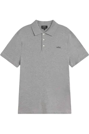 A.P.C. Heren, Tops, Grijs, Maat: M Katoen