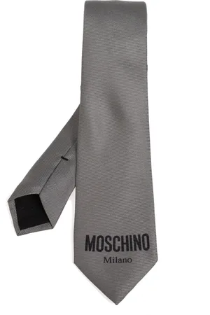 Moschino Heren, Accessoires, Grijs, Maat: ONE Size Zijde