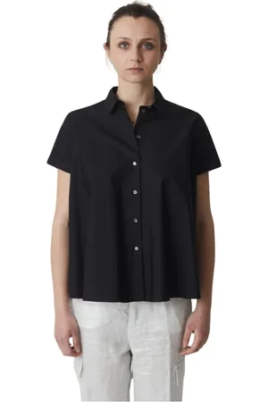 Aspesi Dames, Blouses & Shirts, Zwart, Maat: M