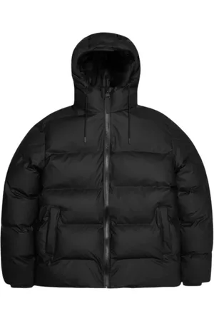 Rains Dames, Jassen, Zwart, Maat: M Leer