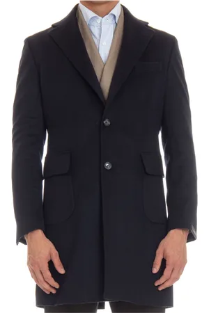BARBA Heren, Mantels, Blauw, Maat: 2XL Kasjmier