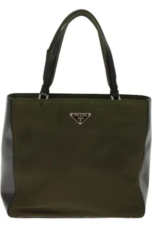 Prada Dames, Pre-owned, Groen, Maat: ONE Size Nylon
