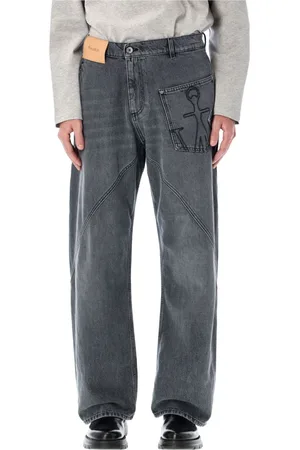J.W.Anderson Heren, Jeans, Grijs, Maat: W33 Denim