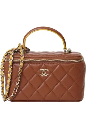 CHANEL Dames, Pre-owned, Bruin, Maat: ONE Size Leer