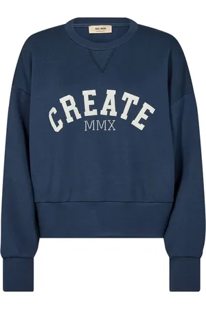 Mos Mosh Dames, Sweatshirts & Hoodies, Blauw, Maat: L Viscose