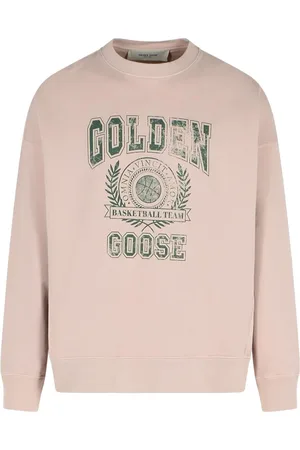 Golden Goose Heren, Sweatshirts & Hoodies, Roze, Maat: M Katoen