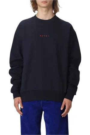 Marni Heren, Sweatshirts & Hoodies, Blauw, Maat: M Katoen