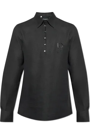 Dolce & Gabbana Heren, Overhemden, Zwart, Maat: 2XL Linnen