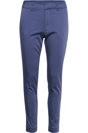Kaffe Dames, Broeken, Blauw, Maat: S
