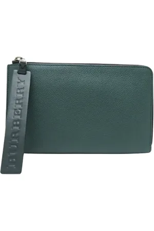Burberry Dames, Pre-owned, Groen, Maat: ONE Size Leer