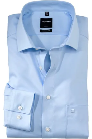 Olymp Heren, Overhemden, Blauw, Maat: XL