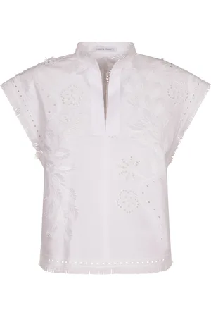 Alberta Ferretti Dames, Blouses & Shirts, Wit, Maat: S