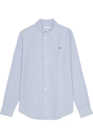 NN.07 Heren, Overhemden, Blauw, Maat: S Katoen
