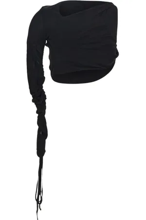 ANDREA ADAMO Dames, Blouses & Shirts, Zwart, Maat: M Viscose