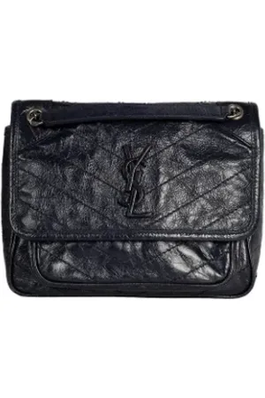 Saint Laurent Dames, Pre-owned, Blauw, Maat: ONE Size Leer