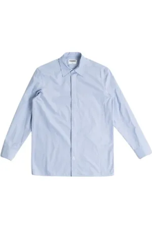 Jil Sander Heren, Overhemden, Blauw, Maat: M Katoen