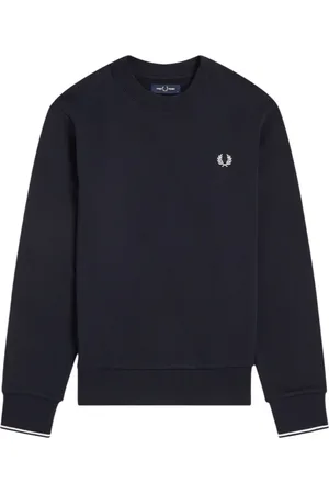 Fred Perry Heren, Sweatshirts & Hoodies, Blauw, Maat: 2XL Katoen