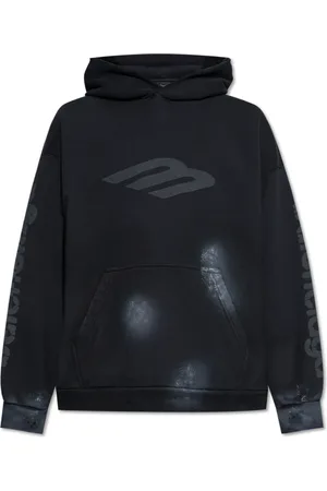 Balenciaga Heren, Sweatshirts & Hoodies, Zwart, Maat: S Katoen