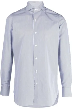 Finamore Heren, Overhemden, Blauw, Maat: 3XL Katoen