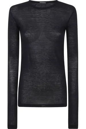 ANN DEMEULEMEESTER Dames, Tops, Zwart, Maat: L Viscose