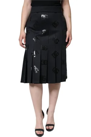 Dolce & Gabbana Dames, Rokken, Zwart, Maat: XL Nylon