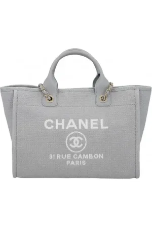 CHANEL Dames, Pre-owned, Grijs, Maat: ONE Size Zijde