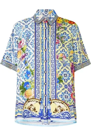 Camilla Dames, Blouses & Shirts, Veelkleurig, Maat: M Zijde