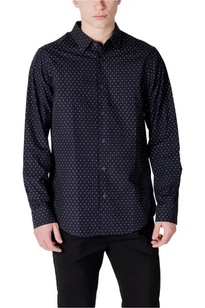 Armani Exchange Heren, Overhemden, Blauw, Maat: M Katoen